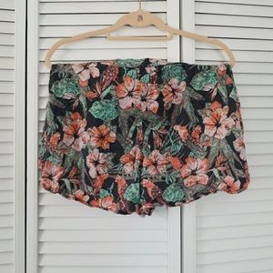 Floral High-Waisted Shorts